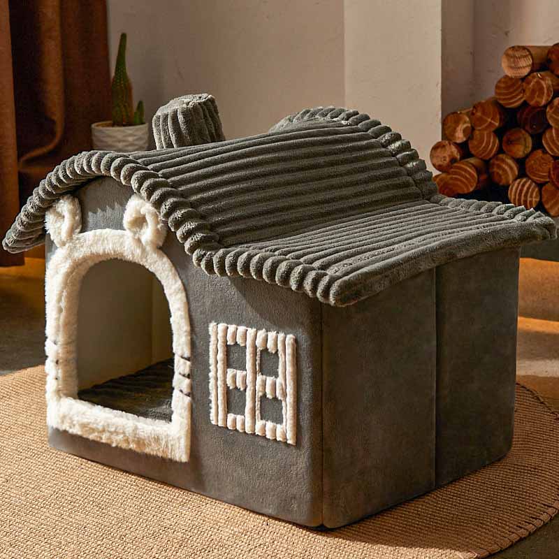 House Design Semi-Enclosed Cat Bed